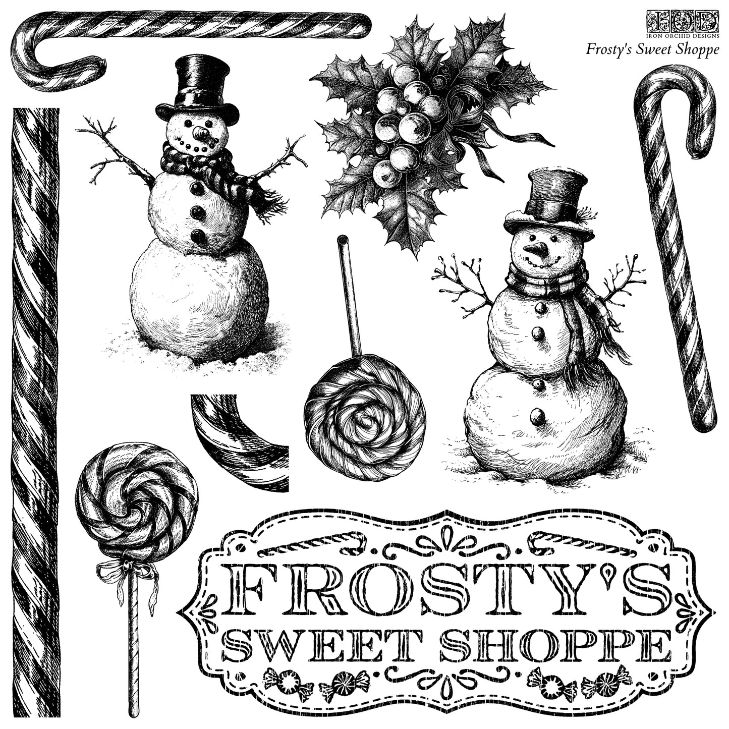 Frosty’s Sweet Shoppe Decor Stamp - IOD