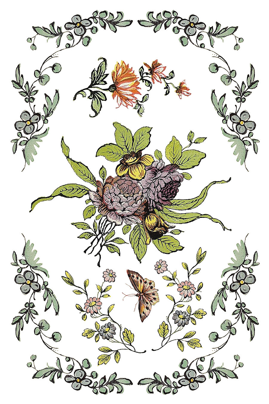 Fairy Tale Florals IOD Transfer