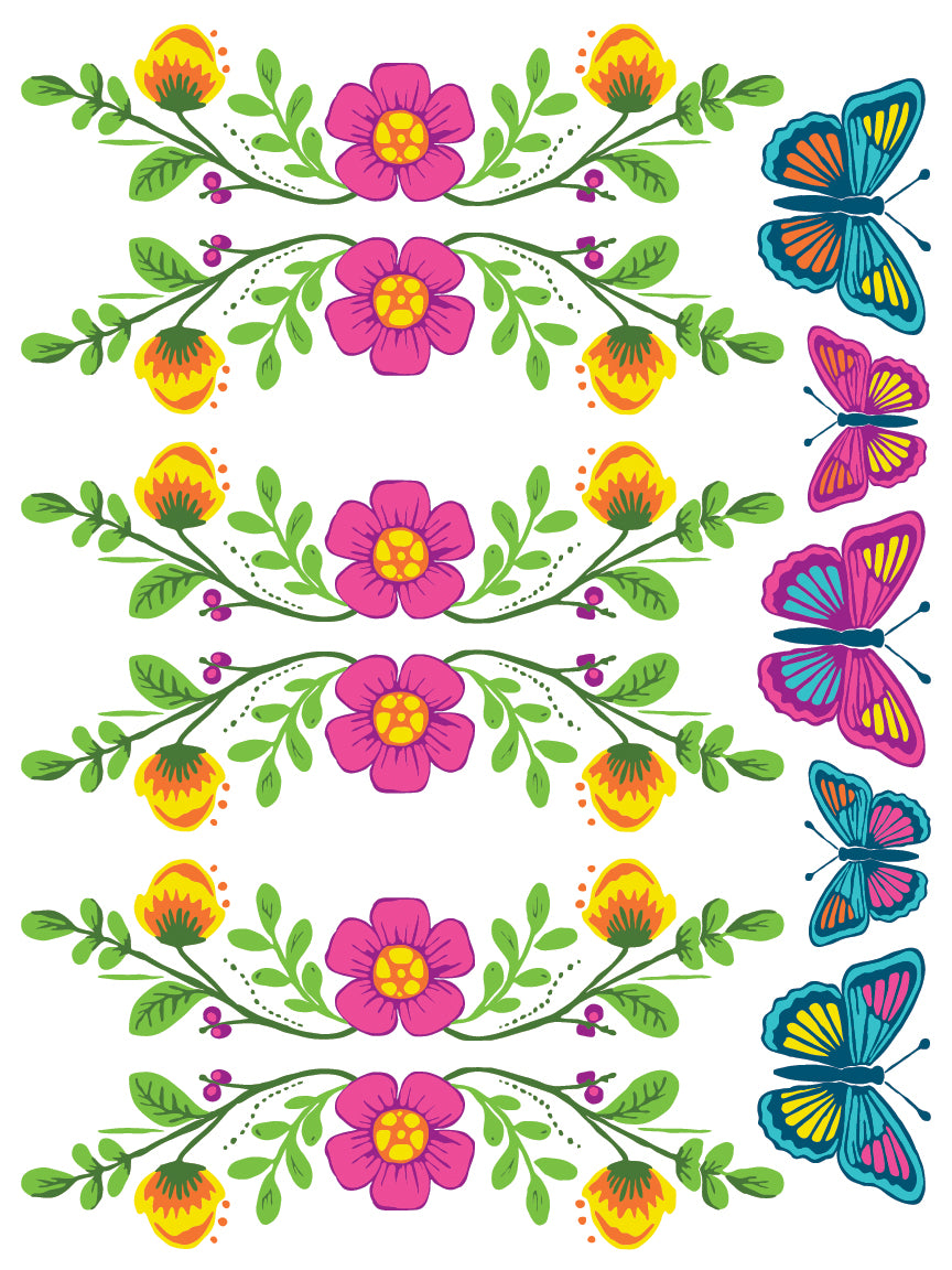 Vida Flora IOD Paint Inlay Designed by DIY Paint