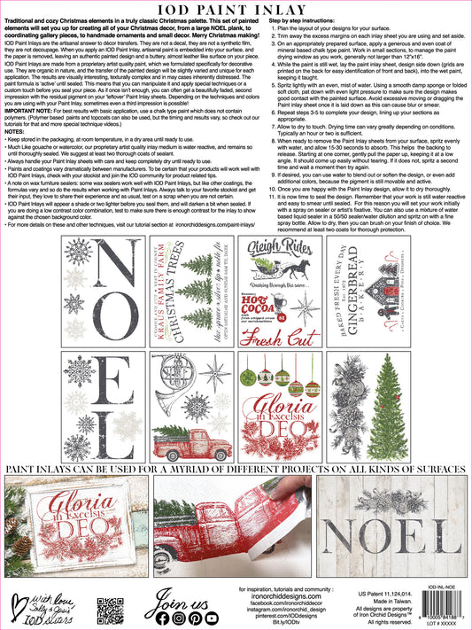 IOD Noel Paint Inlay by Iron Orchid Designs