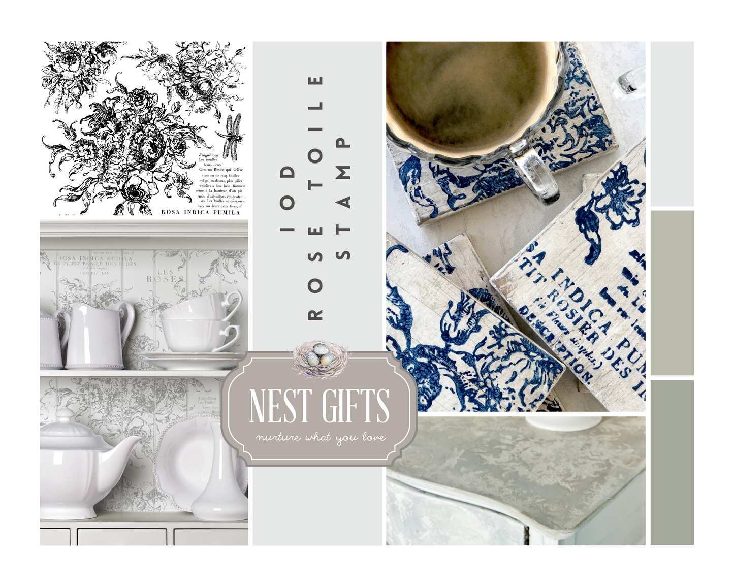 Rose Toile Decor Stamps™ - IOD