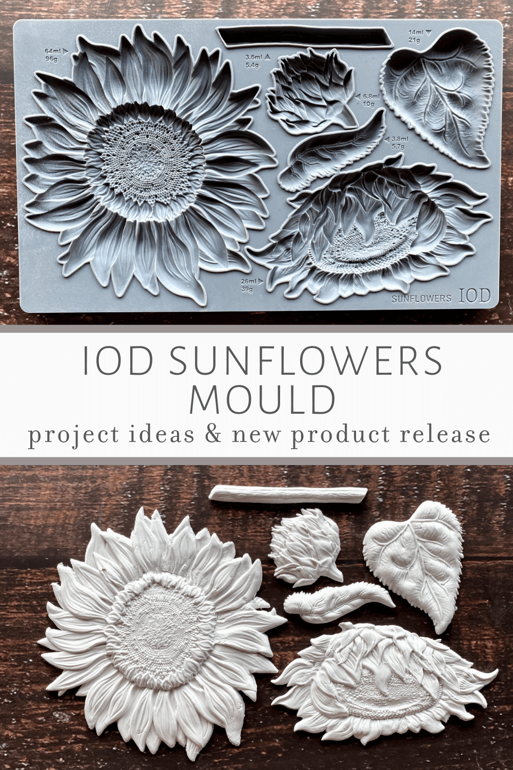 IOD Sunflowers Moulds by Iron Orchid Designs